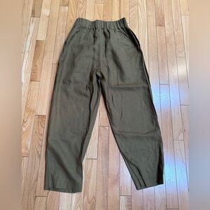 Elizabeth Suzann Andy Trousers, mid-weight linen, olive